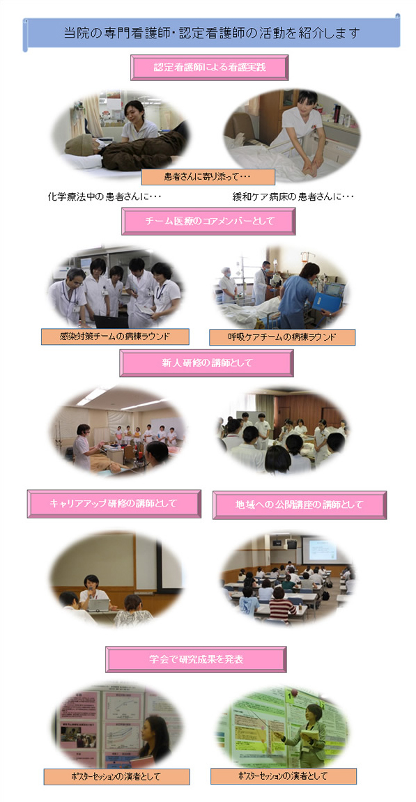 専門看護師、認定看護師の活動紹介画像