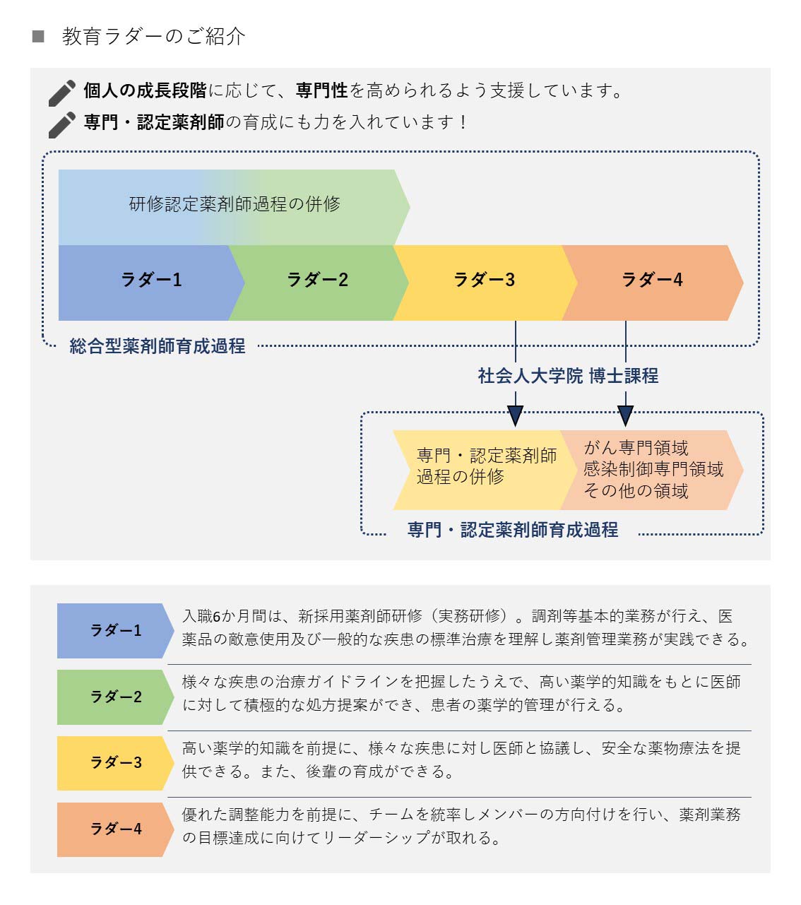 薬剤部の教育研修体制