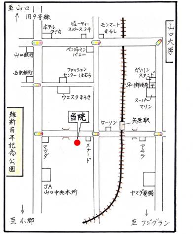 なりしげ循環器内科への経路