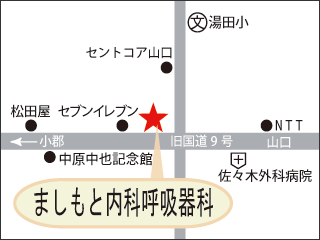 ましもと内科呼吸器科への経路