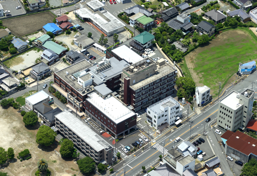 三田尻病院の鳥瞰写真